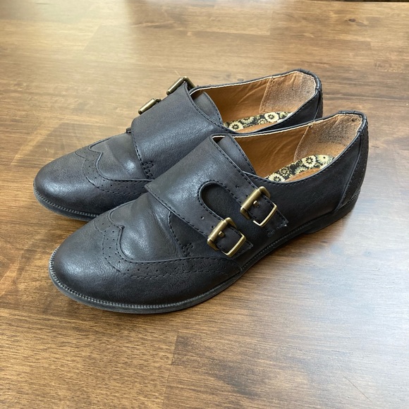 Y.Not? Shoes - Black Double Buckle, Y.Not? Shoes